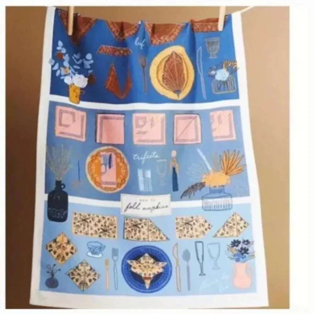 ⭐️How To Fold a Napkin Boho Peasant Hipster Hippie Art Deco Farm Hip Dish Towel